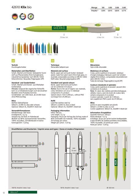 Klio-Eterna_Broschuere_Eco 2024 Bio&Recycling Modelle
