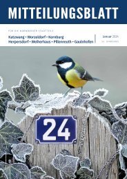 Mitteilungsblatt Nürnberg-Katzwang/Kornburg/Herpersdorf/Worzeldorf - Januar 2024