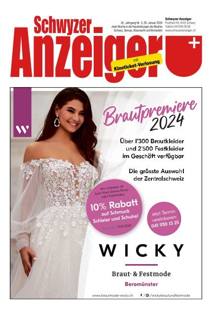 Schwyzer Anzeiger – Woche 4 – 26. Januar 2024