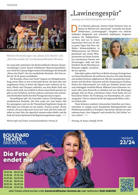 STADTMAGAZIN Bremen Februar 2024