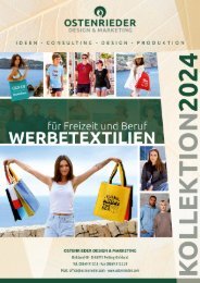 Werbetextilien für Freizeit und Beruf by Ostenrieder Design & Marketing