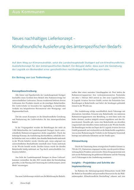 Das kommunale Magazin für nachhaltige Beschaffung, Ausgabe Oktober 2023