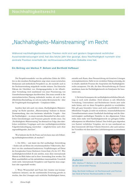 Das betriebliche Magazin für nachhaltige Beschaffung, Ausgabe April 2022