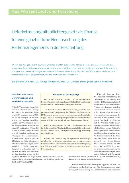 Das betriebliche Magazin für nachhaltige Beschaffung, Ausgabe Oktober 2022