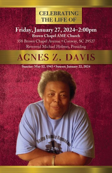 Agnes Davis Memorial Program