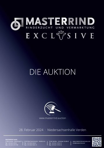 Katalog MASTERRIND EXCLUSIVE - DIE AUKTION 2024 in Verden