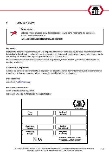 ATH-Heinl 2-post lift ATH Matrix Lift 2.65/2.75XL