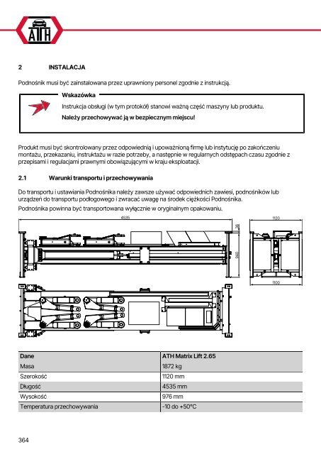 ATH-Heinl 2-post lift ATH Matrix Lift 2.65/2.75XL