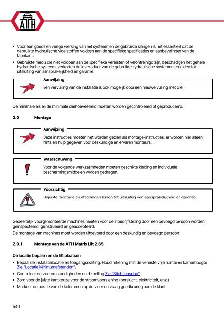 ATH-Heinl 2-post lift ATH Matrix Lift 2.65/2.75XL