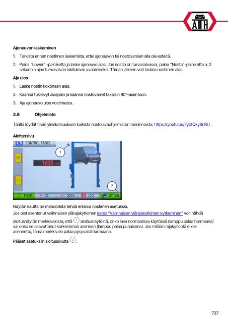 ATH-Heinl 2-post lift ATH Matrix Lift 2.65/2.75XL