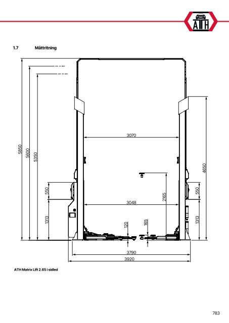 ATH-Heinl 2-post lift ATH Matrix Lift 2.65/2.75XL