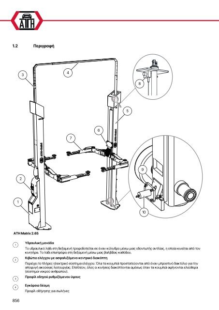 ATH-Heinl 2-post lift ATH Matrix Lift 2.65/2.75XL