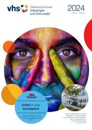 Volkshochschule Göppingen und Schurwald: Programmheft 2024