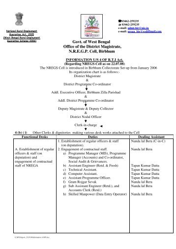 Govt. of West Bengal Office of the District Magistrate ... - Birbhum
