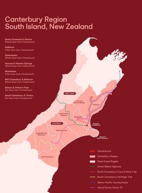 Canterbury Region Map