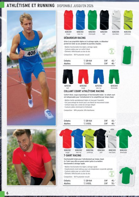 ERIMA Athletisme & Running 2024 (CHF)