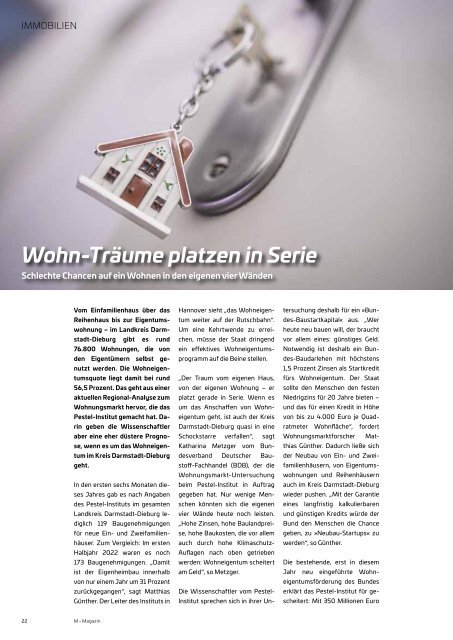 M das Magazin für Wirtschaft und Gesellschaft - Darmstadt No. 01 2024