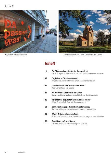 M das Magazin für Wirtschaft und Gesellschaft - Darmstadt No. 01 2024