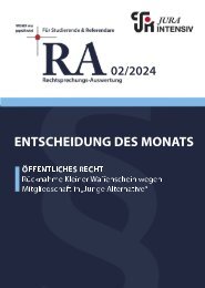 RA 02/2024 - Entscheidung des Monats