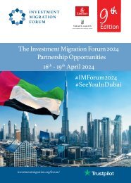 The Investment Migration Forum 2024 Partnership Brochure