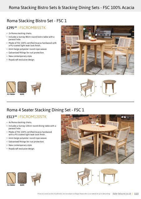 Dale Leisure 2024 Outdoor Furniture Brochure