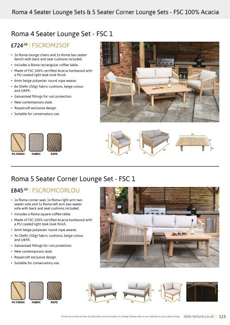 Dale Leisure 2024 Outdoor Furniture Brochure