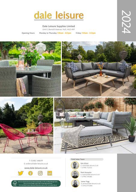 Dale Leisure 2024 Outdoor Furniture Brochure