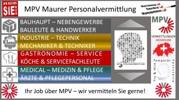 MPV Maurer Personalvermittlung - Wir suchen Sie für CH!
