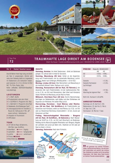 Donau Touristik Katalog: Radreisen 2024