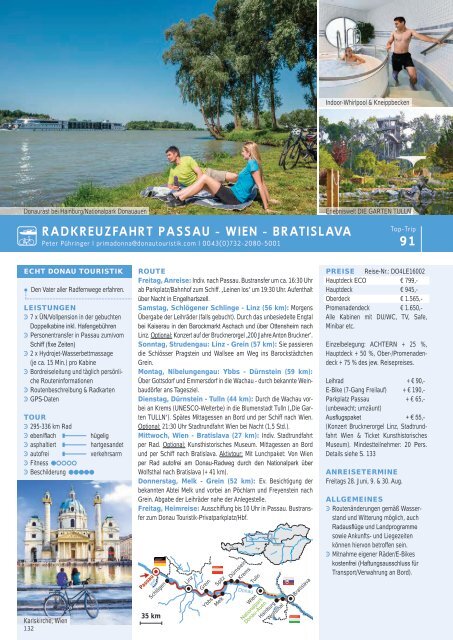 Donau Touristik Katalog: Radreisen 2024