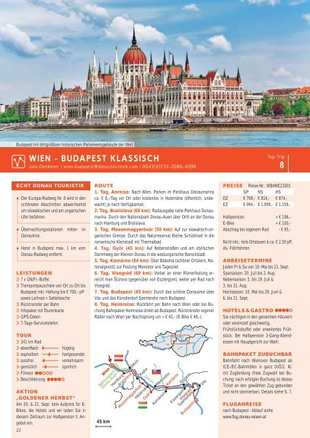 Donau Touristik Katalog: Radreisen 2024