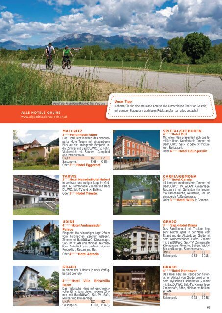 Donau Touristik Katalog: Radreisen 2024