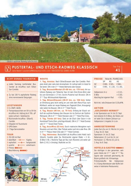 Donau Touristik Katalog: Radreisen 2024