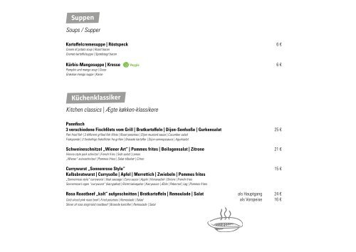 Weissenhäuser Strand Restaurant Sonnenrose Speisekarte 2024