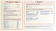 Weissenhäuser Strand American Diner Frühstückskarte 2024