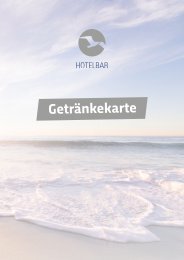 Weissenhäuser Strand Hotelbar Getränkekarte 2024