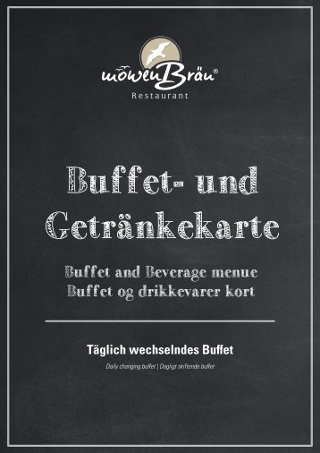 Weissenhäuser Strand Restaurant Möwenbräu Buffet- und Getränkekarte 2024