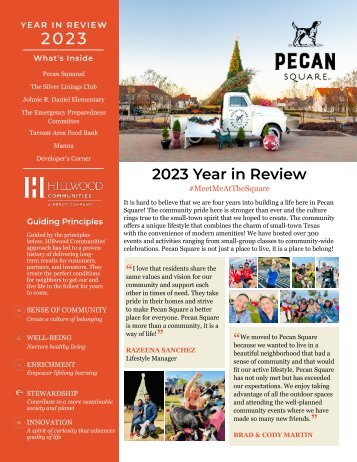 Pecan Square 2023 Annual Newsletter