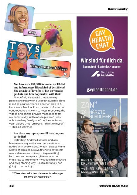 CHECK Magazin - Gesundheitsmagazin für Männer No.16