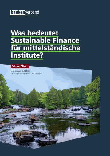 Was bedeutet Sustainable Finance für mittelständische Institute?