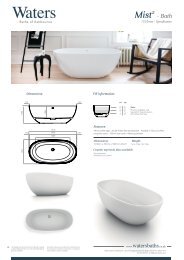 MIst Bath Specification Sheet from Waters Baths of Ashbourne 