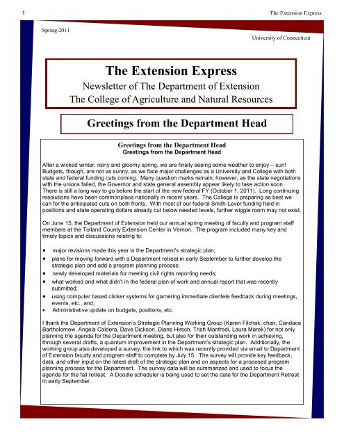 The Extension Express - Cooperative Extension System - University ...