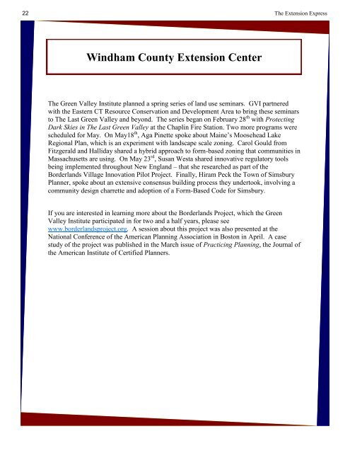 The Extension Express - Cooperative Extension System - University ...