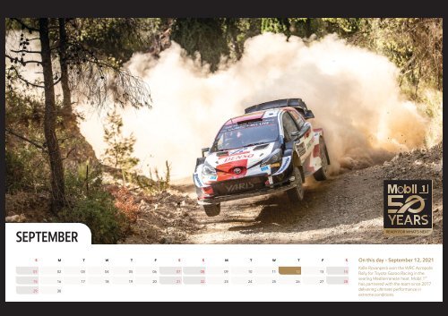 Mobil 1 50th Calendar Design 2024