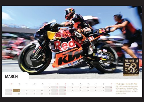 Mobil 1 50th Calendar Design 2024