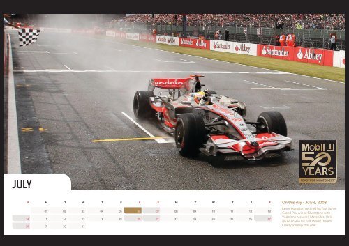 Mobil 1 50th Calendar Design 2024