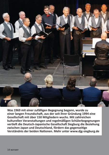 Notiert_Jubilaeumsausgabe_Nr 50 Magazin der Chorgemeinschaft Germania Siegburg 