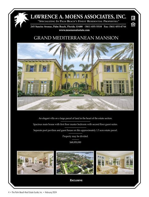 Palm Beach Real Estate Guide February 2024