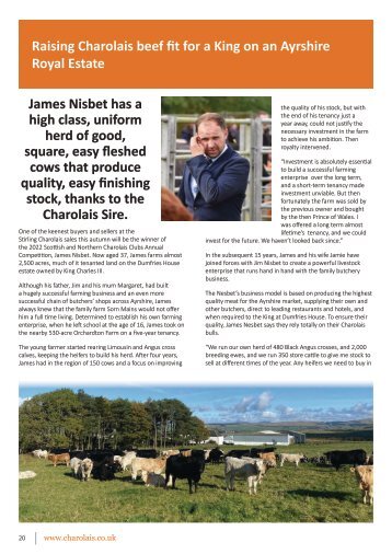 Why James Nisbet thanks the Charolais sire for quality, easy finishing stock!