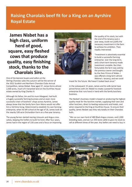 Why James Nisbet thanks the Charolais sire for quality, easy finishing stock!